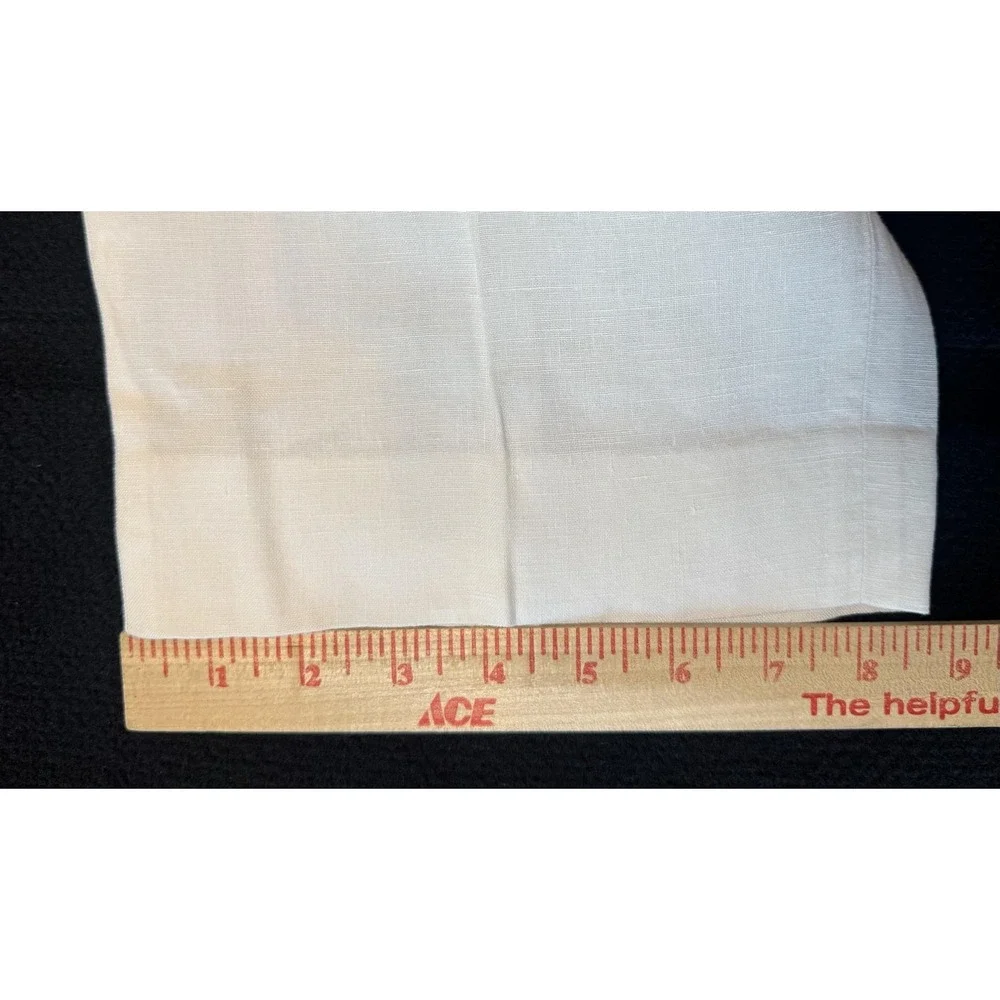 John W Nordstrom Mens Linen Pants 38x30 White Flat Front Dress Trousers